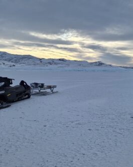 Ice fishing in Kangerluarsuk by Snowmobile – 3 hours